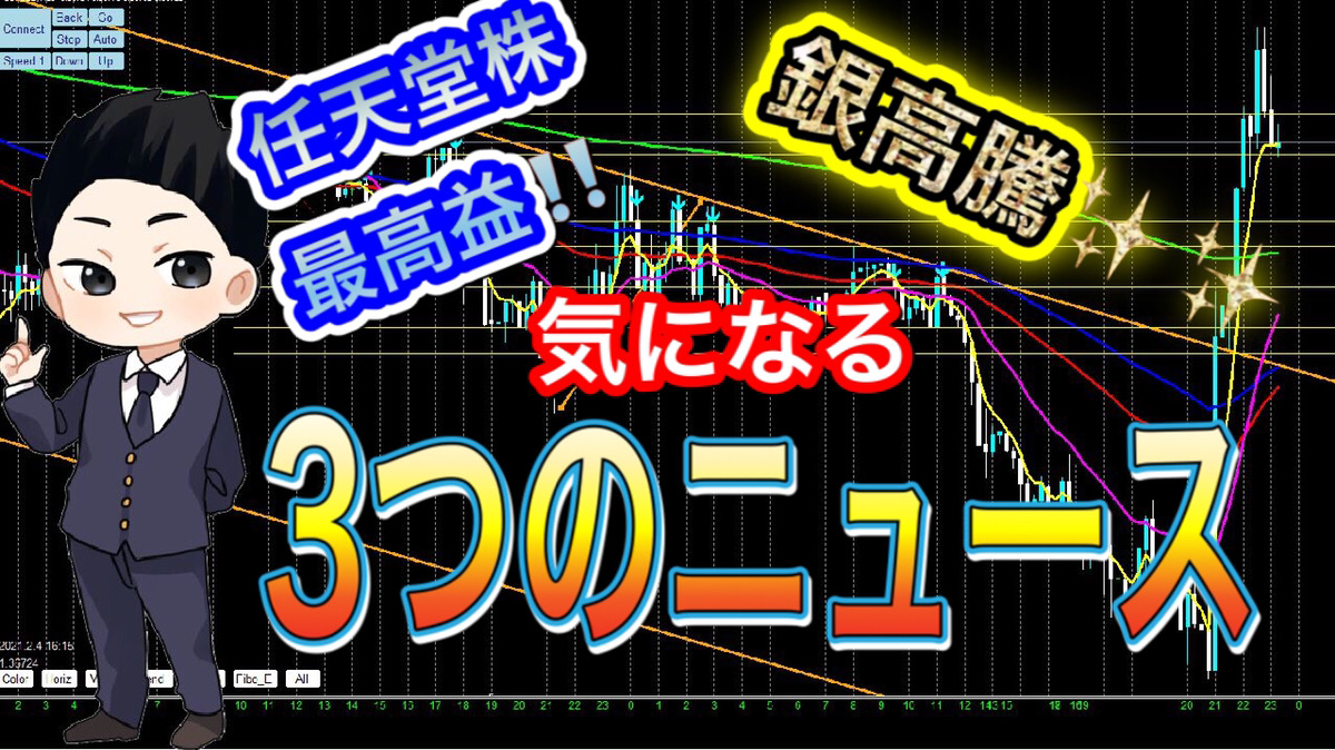 気になる3つのニュース 任天堂株 ゲームストップ 銀高騰